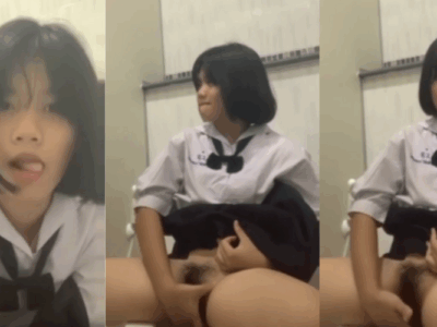 คลิปหลุดนักเรียน หนูน้อยมัธยมแอบเกี่ยวเบ็ดในห้องน้ำ